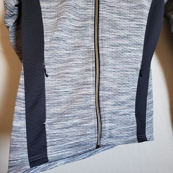 Athleta Snowscape Hooded Jacket Full Zip Stretchy Grey Space Dye Size Women's XS - Picture 4 of 10